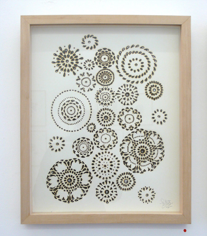 Oliver - Burned paper Dentelles Burned papers - Project Room Brussels, Belgium 2009