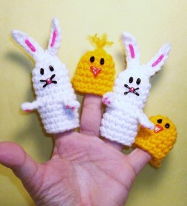 Bunny and Chick Finger Puppets