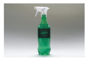 All-purpose cleaner in old Sprite soda bottle