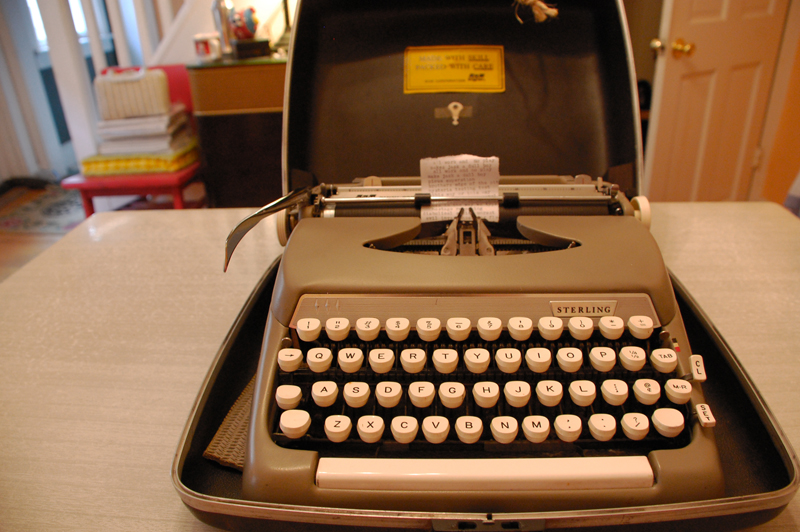Color photo of vintage typewriter