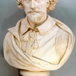 white bust of William Shakespeare