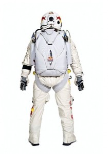 Space suit with helmet