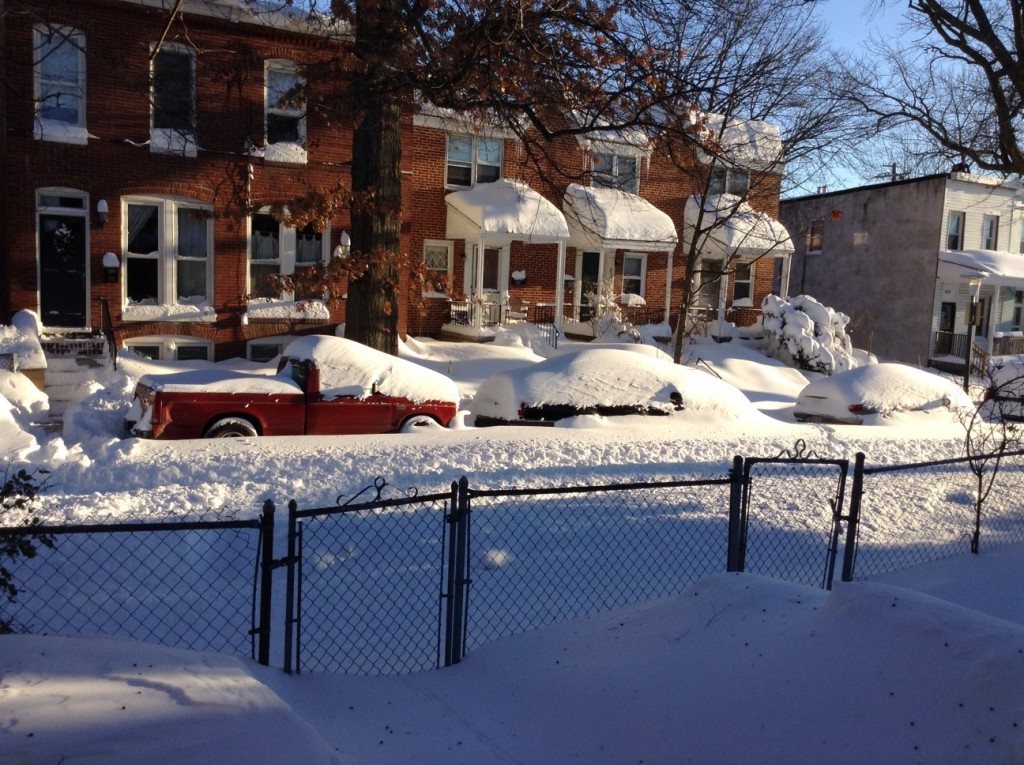 Historic Baltimore Blizzards: Jan. 2016: Snowy Homestead St.: Baltimore, MD